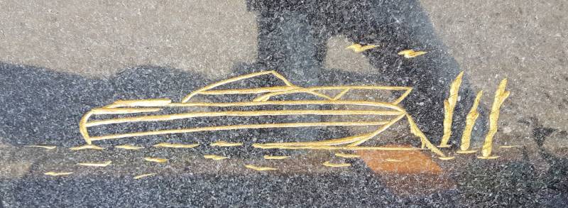 gravure bateau bassin d'Arcachon