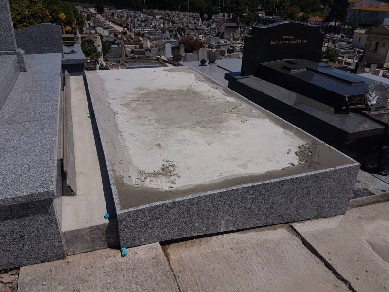 fixation des granits au caveau